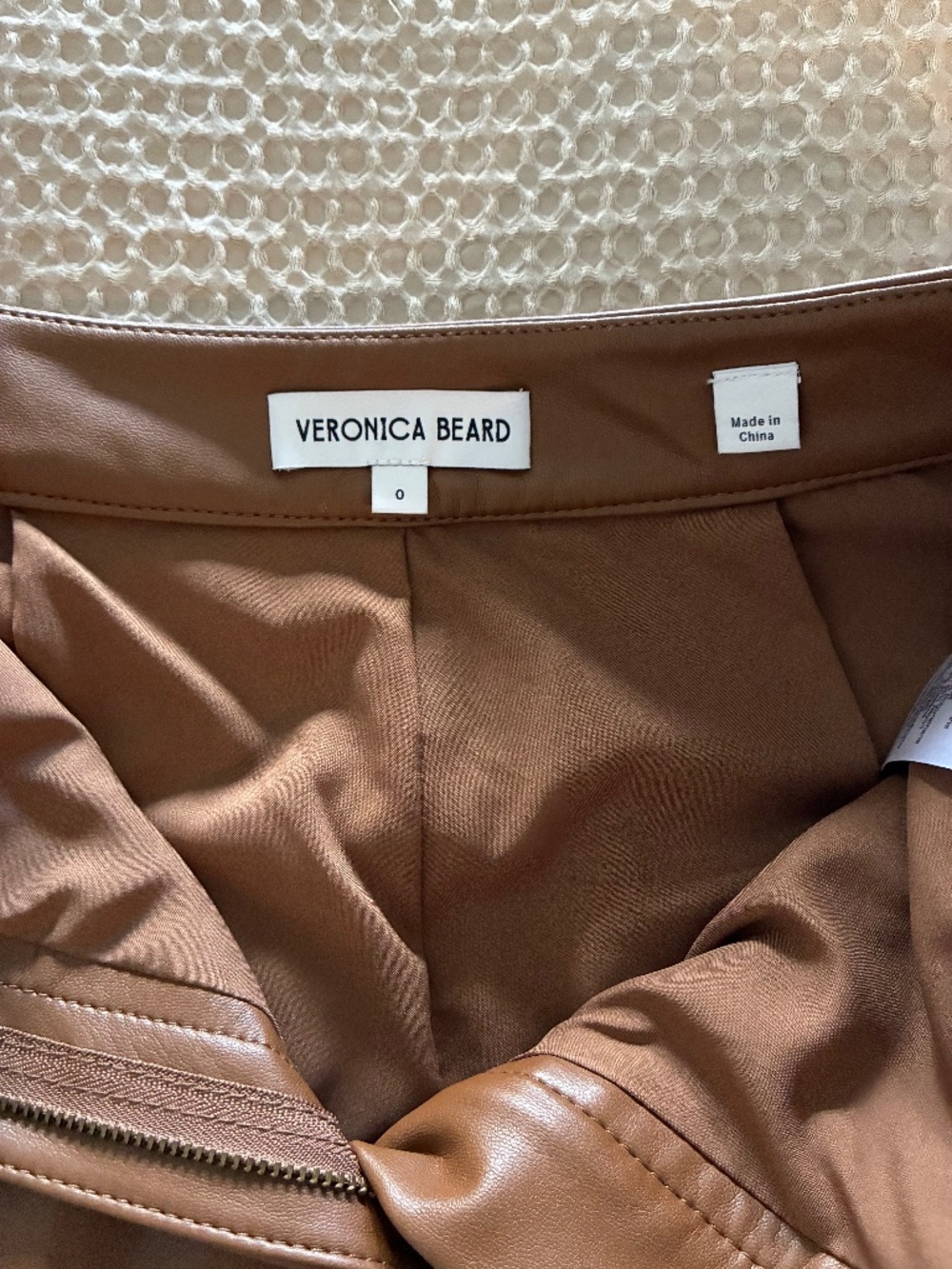 Veronica Beard vegan leather skirt